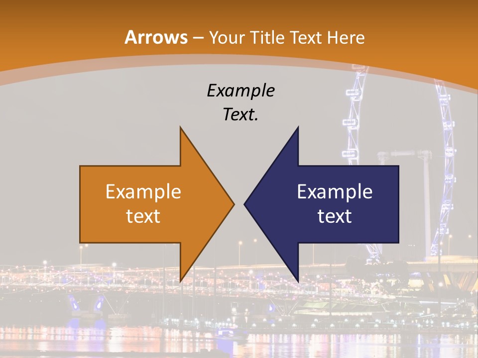 A Picture Of A Ferris Wheel At Night PowerPoint Template