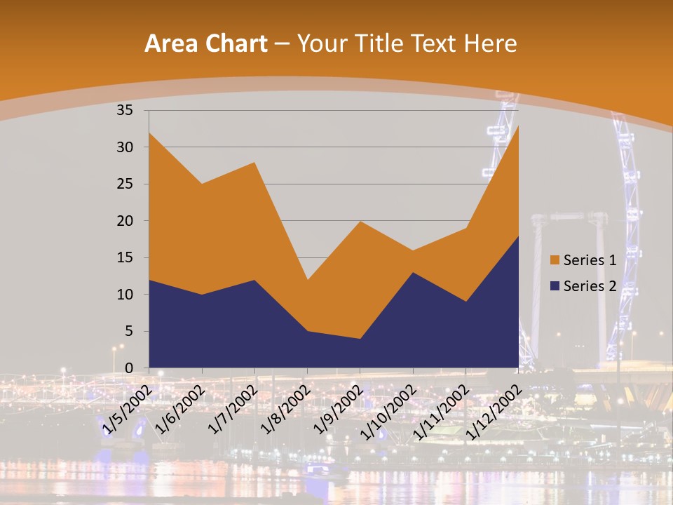 A Picture Of A Ferris Wheel At Night PowerPoint Template