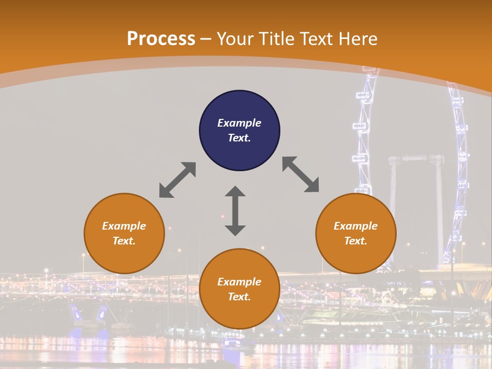 A Picture Of A Ferris Wheel At Night PowerPoint Template
