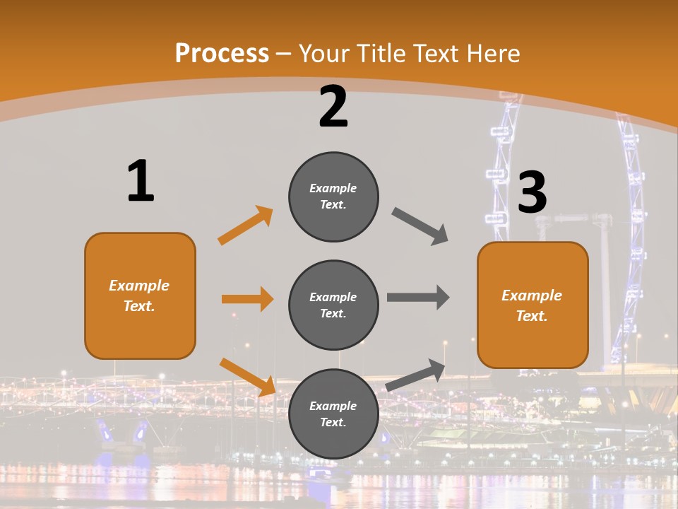 A Picture Of A Ferris Wheel At Night PowerPoint Template