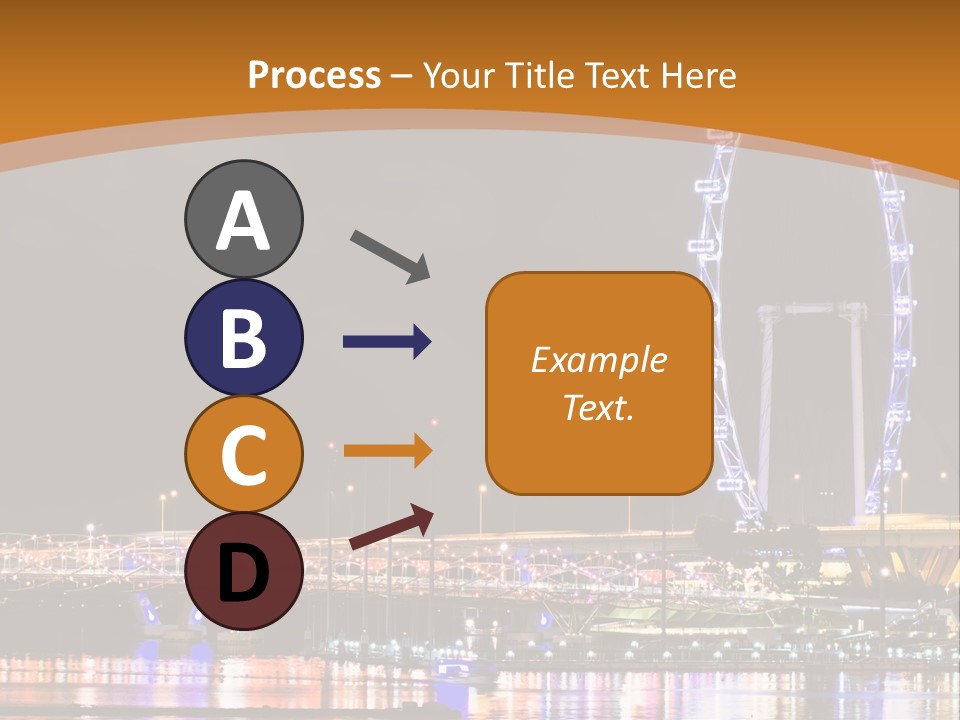 A Picture Of A Ferris Wheel At Night PowerPoint Template