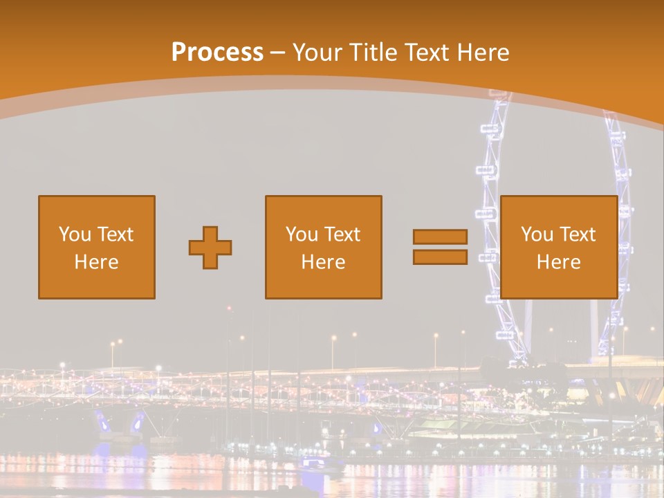 A Picture Of A Ferris Wheel At Night PowerPoint Template