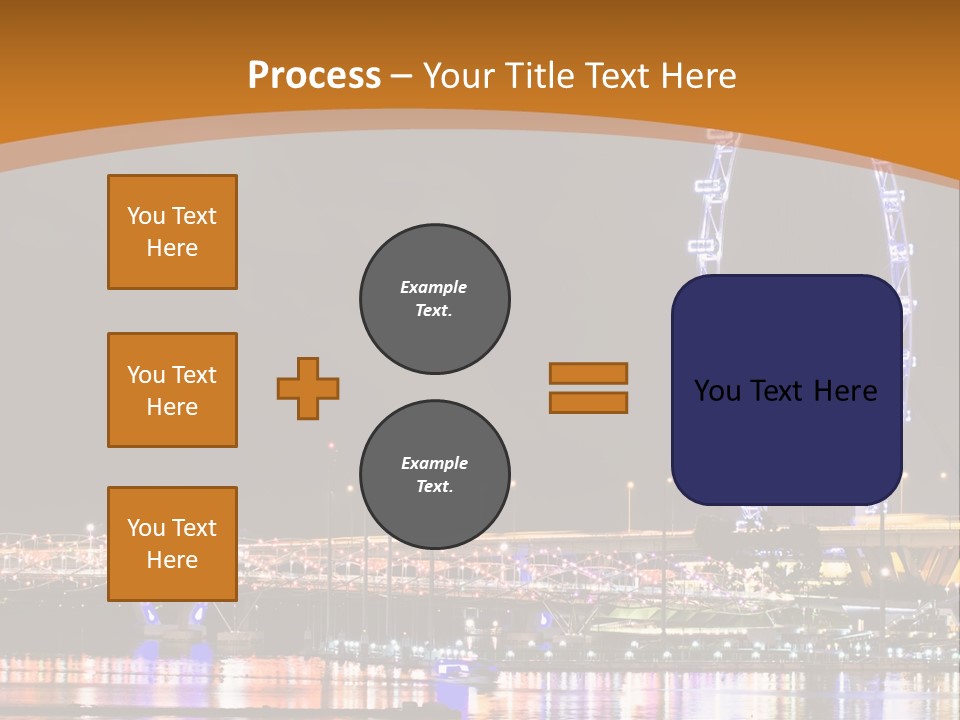 A Picture Of A Ferris Wheel At Night PowerPoint Template