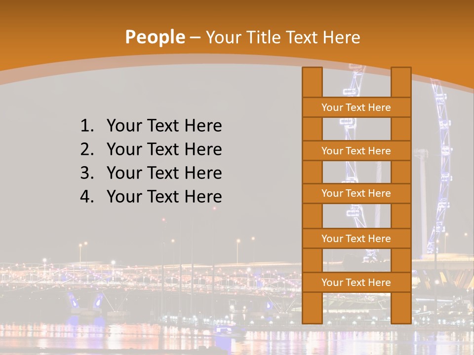 A Picture Of A Ferris Wheel At Night PowerPoint Template