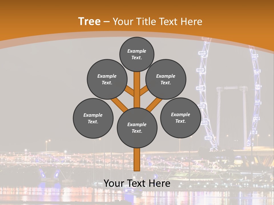 A Picture Of A Ferris Wheel At Night PowerPoint Template
