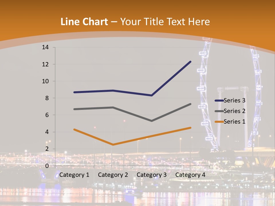 A Picture Of A Ferris Wheel At Night PowerPoint Template