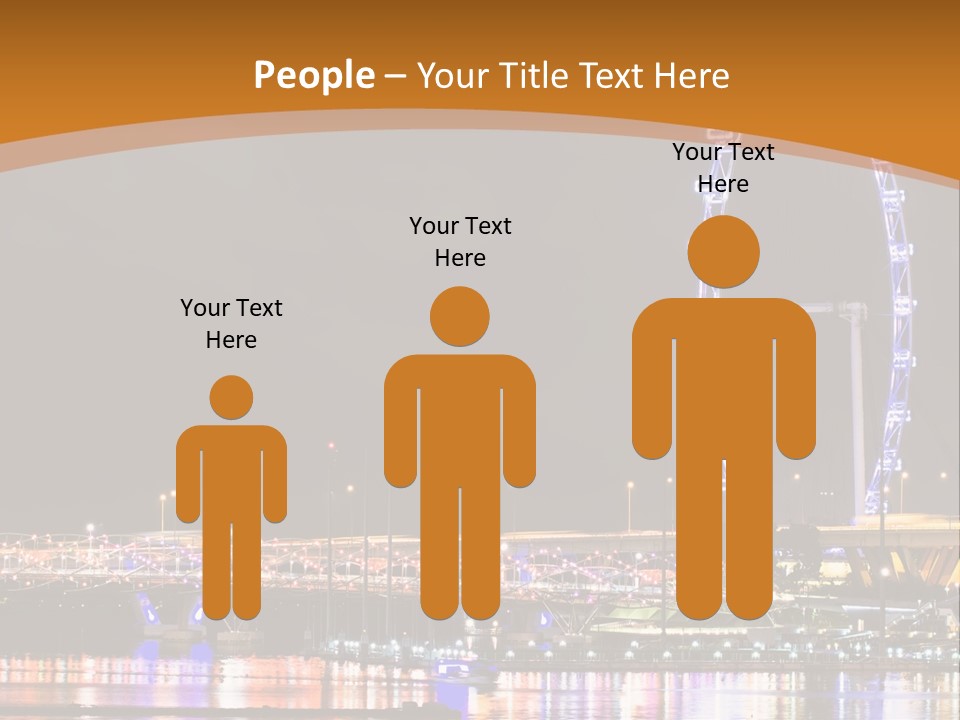 A Picture Of A Ferris Wheel At Night PowerPoint Template