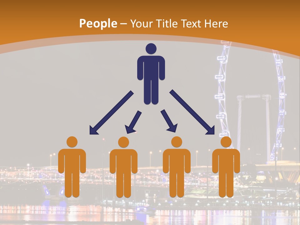 A Picture Of A Ferris Wheel At Night PowerPoint Template