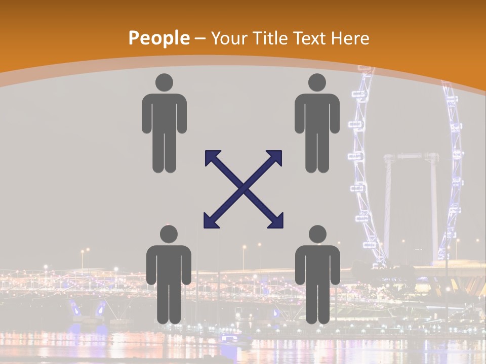 A Picture Of A Ferris Wheel At Night PowerPoint Template