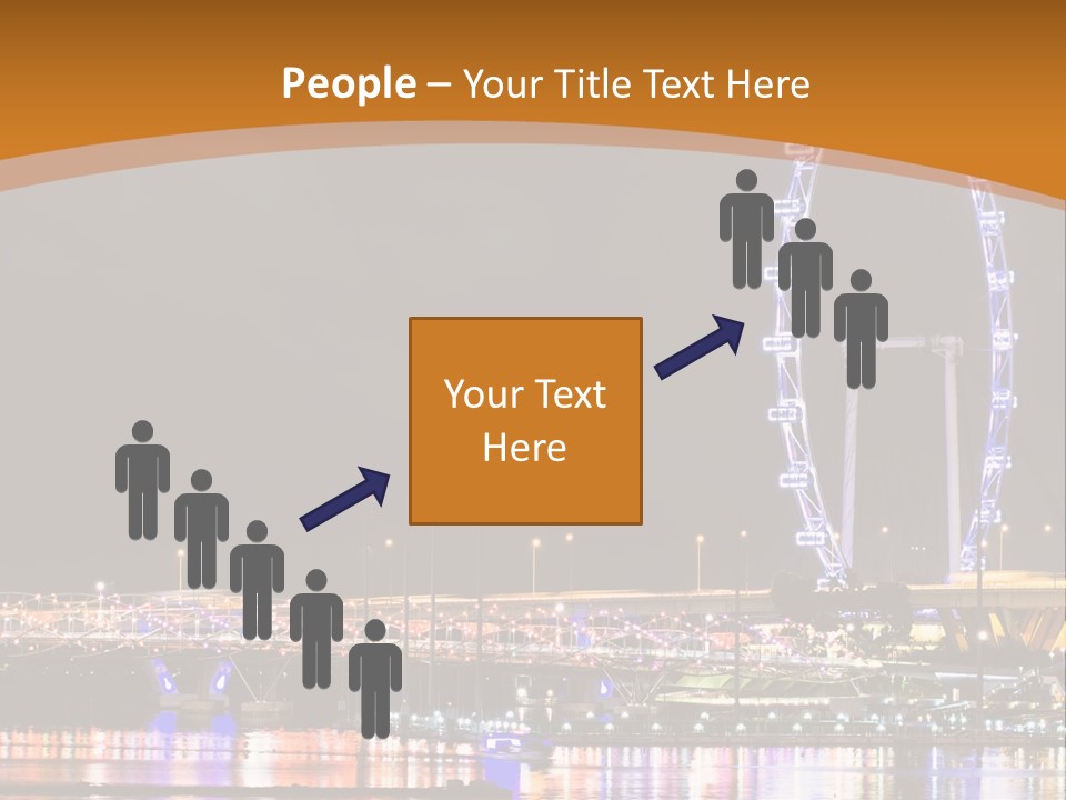 A Picture Of A Ferris Wheel At Night PowerPoint Template