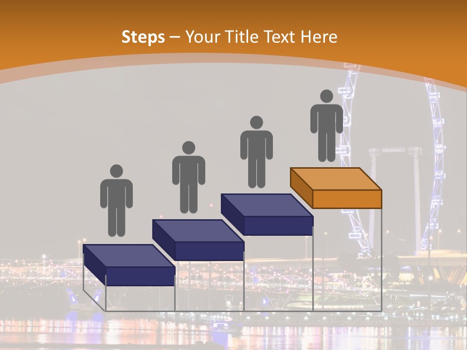 A Picture Of A Ferris Wheel At Night PowerPoint Template