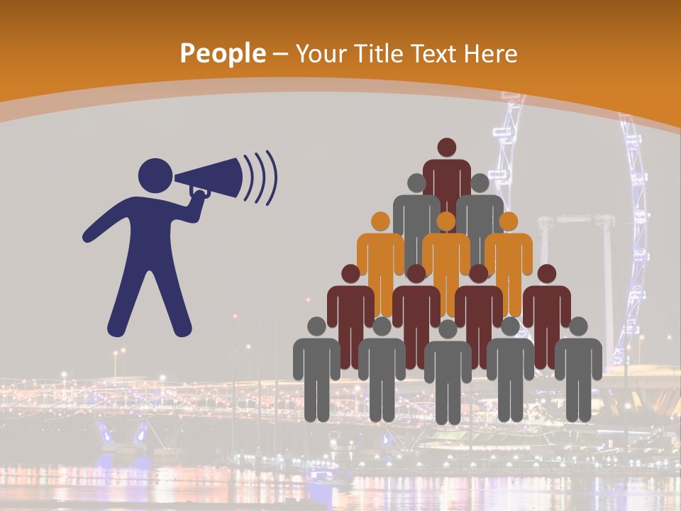 A Picture Of A Ferris Wheel At Night PowerPoint Template