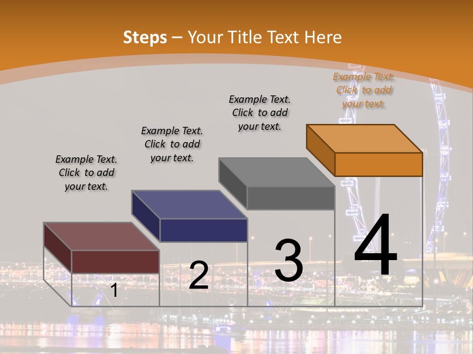 A Picture Of A Ferris Wheel At Night PowerPoint Template