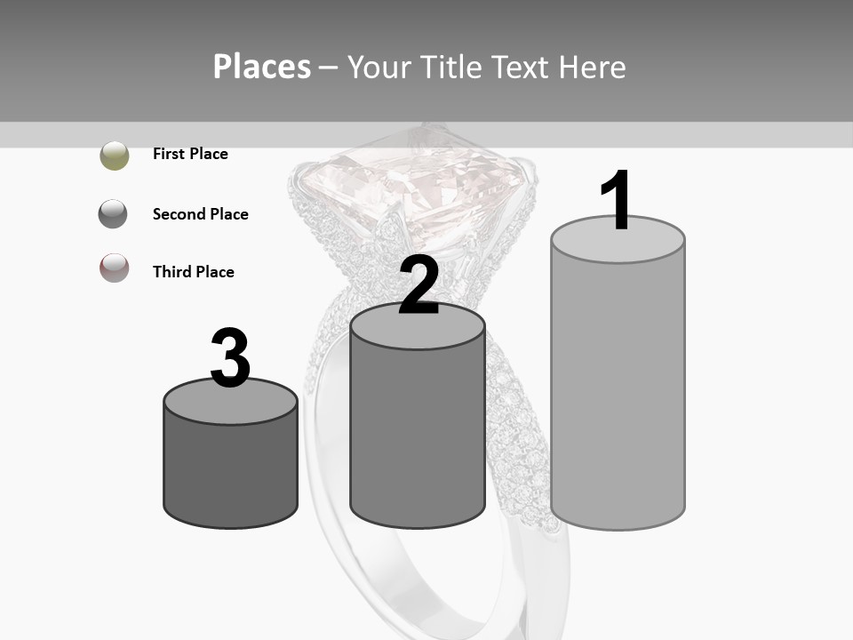 A Ring With A Pink Diamond On It PowerPoint Template