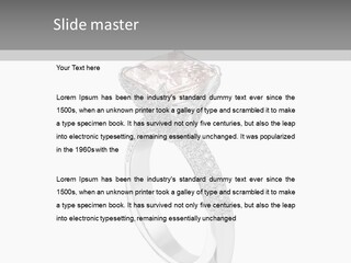 A Ring With A Pink Diamond On It PowerPoint Template