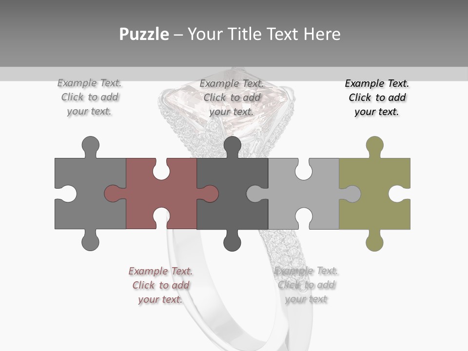 A Ring With A Pink Diamond On It PowerPoint Template