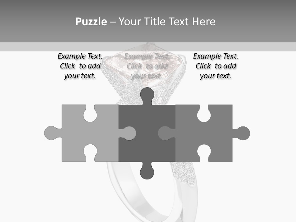 A Ring With A Pink Diamond On It PowerPoint Template