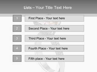 A Ring With A Pink Diamond On It PowerPoint Template