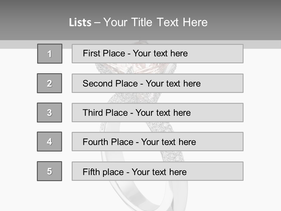 A Ring With A Pink Diamond On It PowerPoint Template