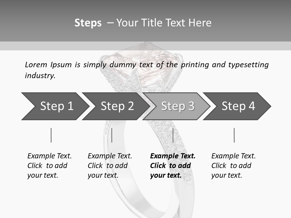 A Ring With A Pink Diamond On It PowerPoint Template
