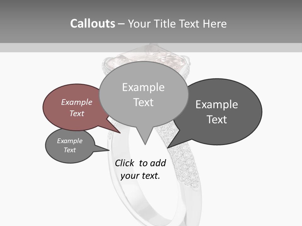 A Ring With A Pink Diamond On It PowerPoint Template