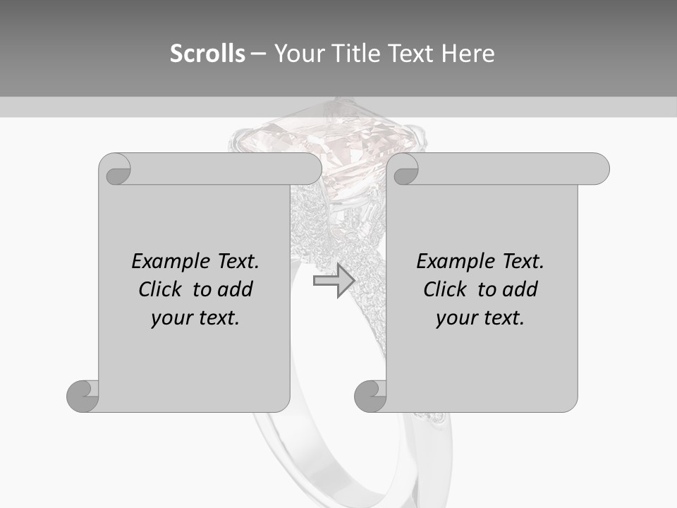 A Ring With A Pink Diamond On It PowerPoint Template