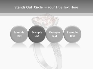 A Ring With A Pink Diamond On It PowerPoint Template
