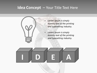 A Ring With A Pink Diamond On It PowerPoint Template