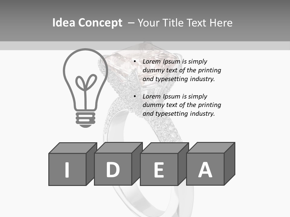 A Ring With A Pink Diamond On It PowerPoint Template