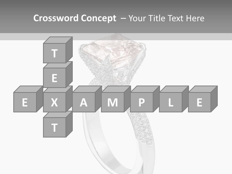 A Ring With A Pink Diamond On It PowerPoint Template