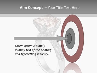 A Ring With A Pink Diamond On It PowerPoint Template