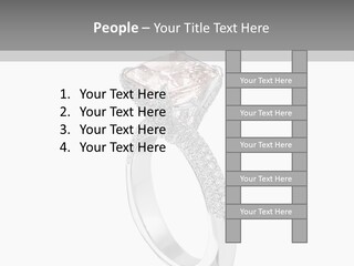 A Ring With A Pink Diamond On It PowerPoint Template