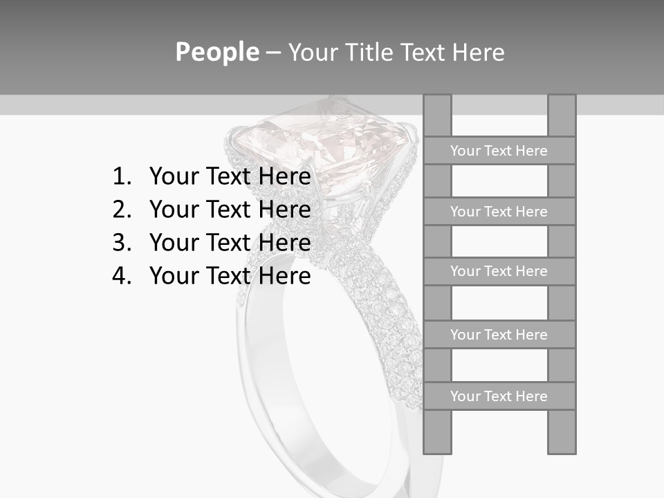 A Ring With A Pink Diamond On It PowerPoint Template