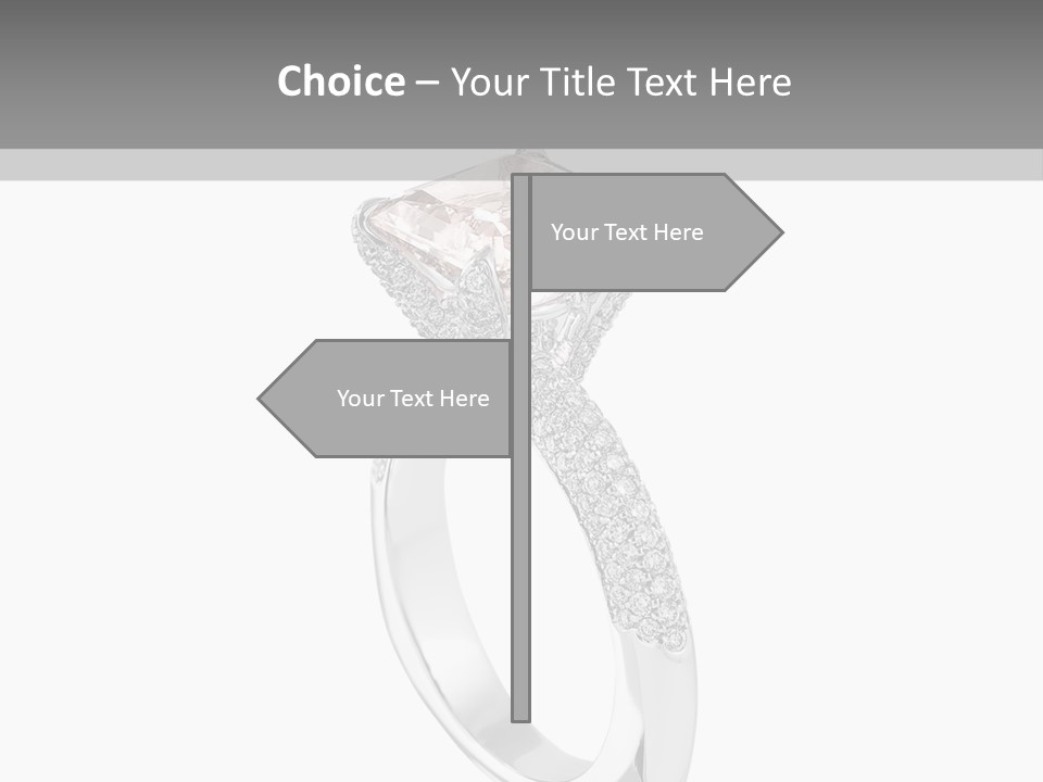 A Ring With A Pink Diamond On It PowerPoint Template