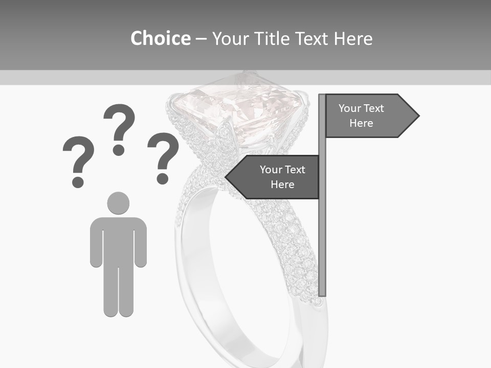 A Ring With A Pink Diamond On It PowerPoint Template