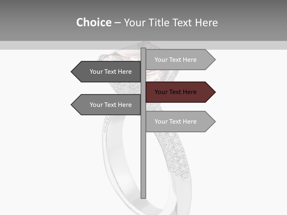 A Ring With A Pink Diamond On It PowerPoint Template