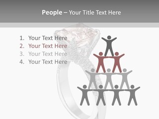 A Ring With A Pink Diamond On It PowerPoint Template