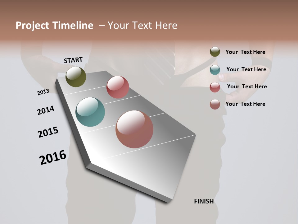 A Man Wearing A Tie With His Hands On His Hips PowerPoint Template