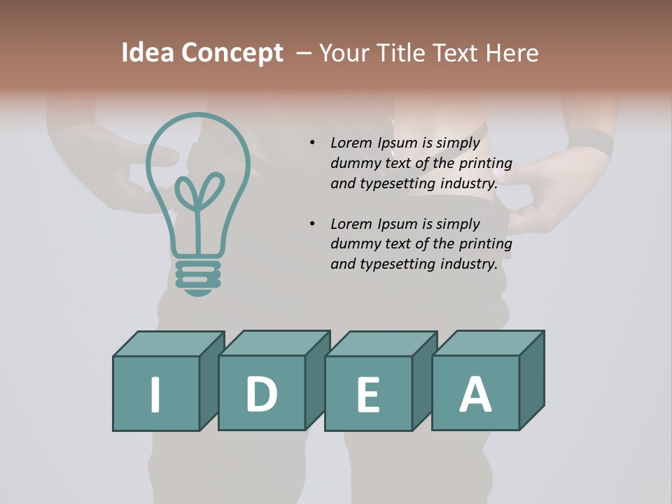 A Man Wearing A Tie With His Hands On His Hips PowerPoint Template