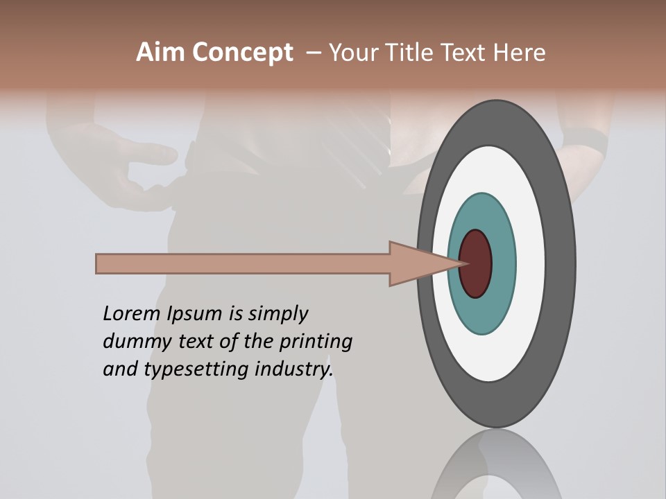 A Man Wearing A Tie With His Hands On His Hips PowerPoint Template