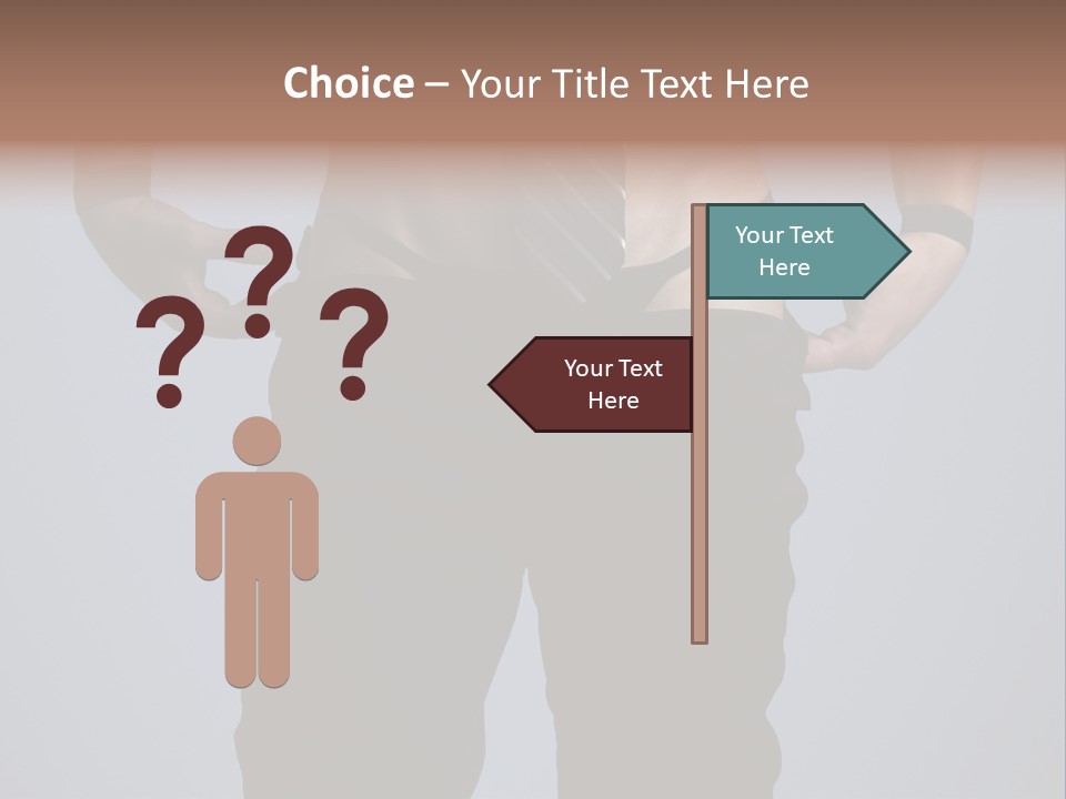 A Man Wearing A Tie With His Hands On His Hips PowerPoint Template