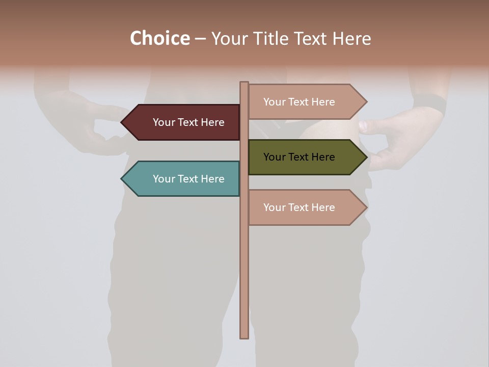 A Man Wearing A Tie With His Hands On His Hips PowerPoint Template