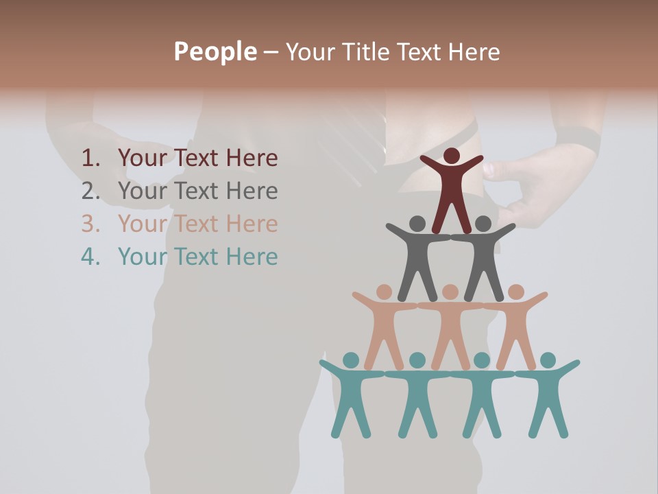 A Man Wearing A Tie With His Hands On His Hips PowerPoint Template