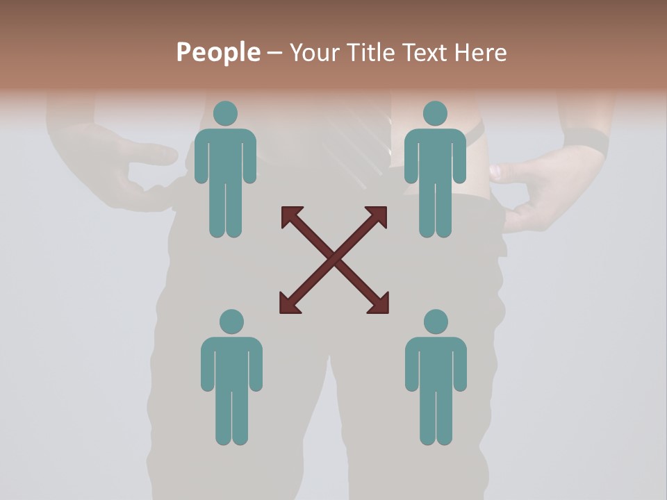 A Man Wearing A Tie With His Hands On His Hips PowerPoint Template