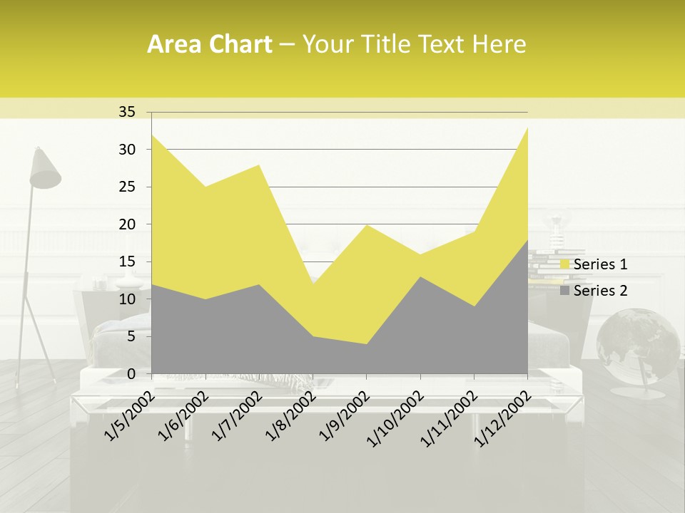 A Bed Sitting In A Bedroom Next To A Table PowerPoint Template