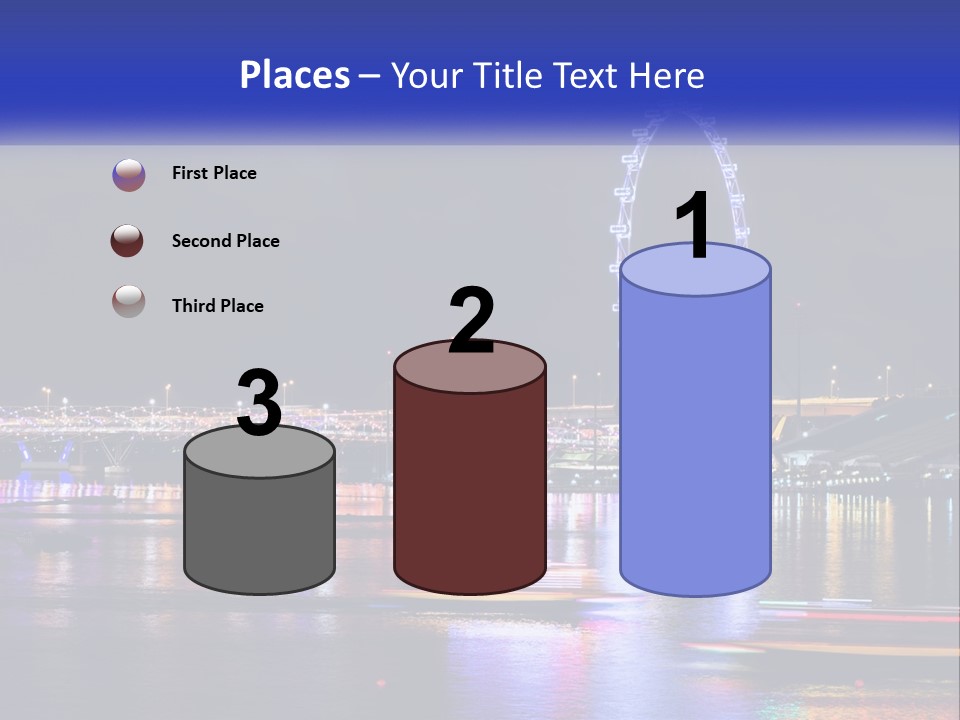 A Large Ferris Wheel In The Middle Of A Body Of Water PowerPoint Template