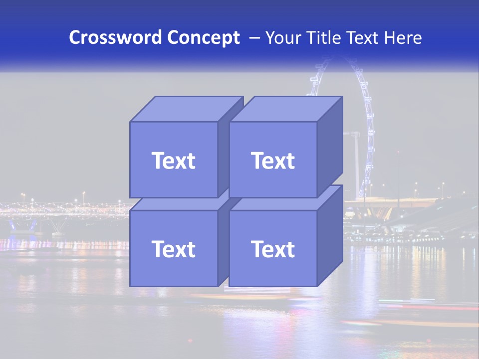 A Large Ferris Wheel In The Middle Of A Body Of Water PowerPoint Template