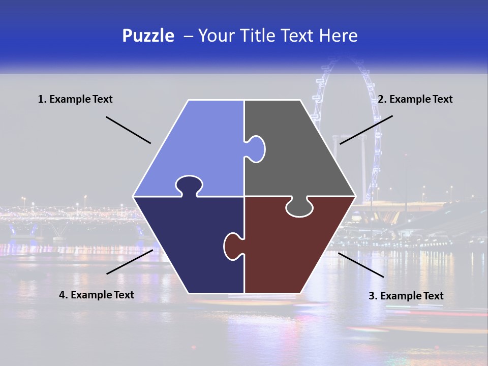 A Large Ferris Wheel In The Middle Of A Body Of Water PowerPoint Template