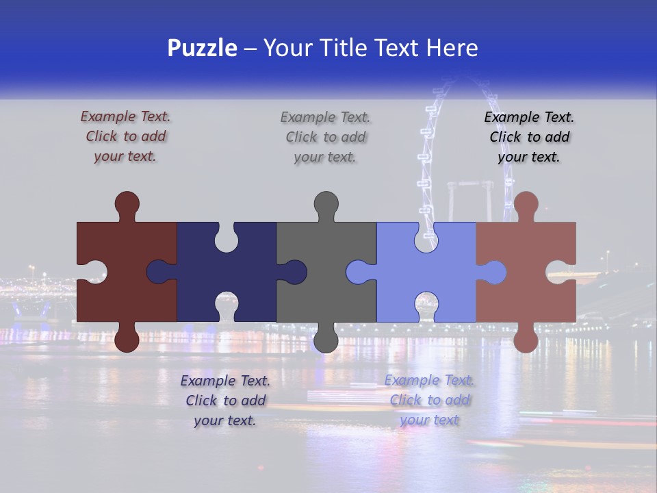 A Large Ferris Wheel In The Middle Of A Body Of Water PowerPoint Template