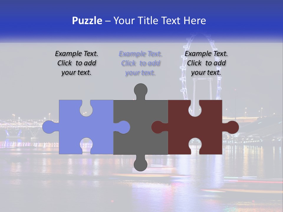 A Large Ferris Wheel In The Middle Of A Body Of Water PowerPoint Template